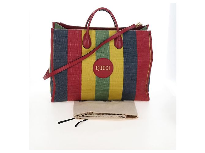GUCCI Baiadera Hand Bag Canvas 2way Multicolor Gold Tone 630358 - vista 12