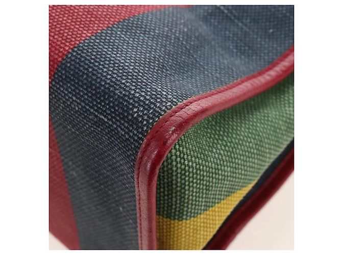 GUCCI Baiadera Hand Bag Canvas 2way Multicolor Gold Tone 630358 - vista 22