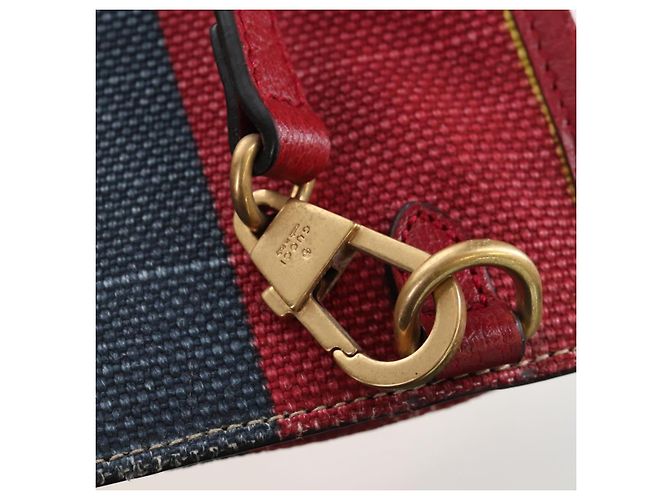 GUCCI Baiadera Hand Bag Canvas 2way Multicolor Gold Tone 630358 - vista 24