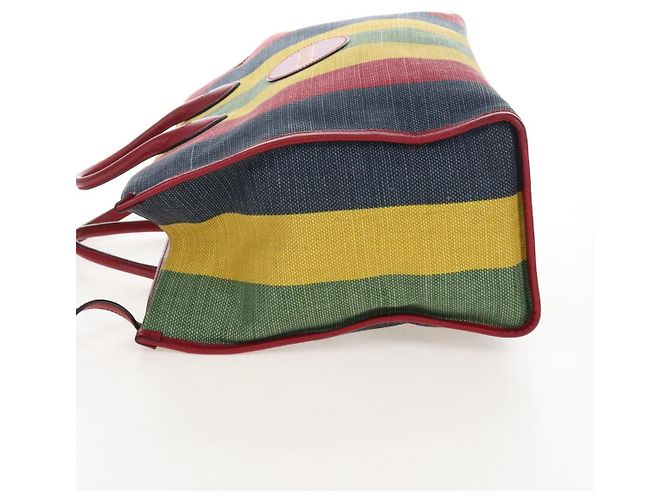 GUCCI Baiadera Hand Bag Canvas 2way Multicolor Gold Tone 630358 - vista 3