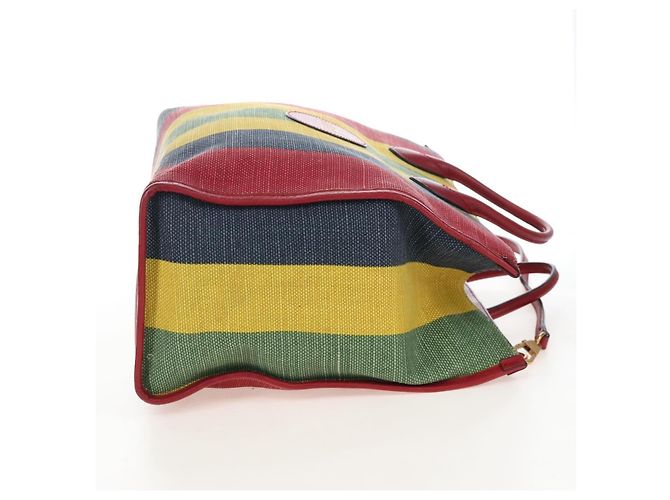 GUCCI Baiadera Hand Bag Canvas 2way Multicolor Gold Tone 630358 - vista 4