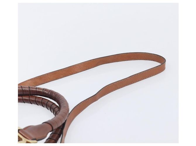 Chloé Chloe Marcie Hand Bag Leather 2way Brown Gold - vista 10