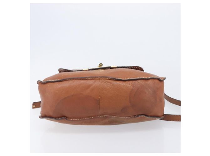 Chloé Chloe Marcie Hand Bag Leather 2way Brown Gold - vista 12