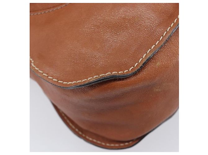 Chloé Chloe Marcie Hand Bag Leather 2way Brown Gold - vista 15
