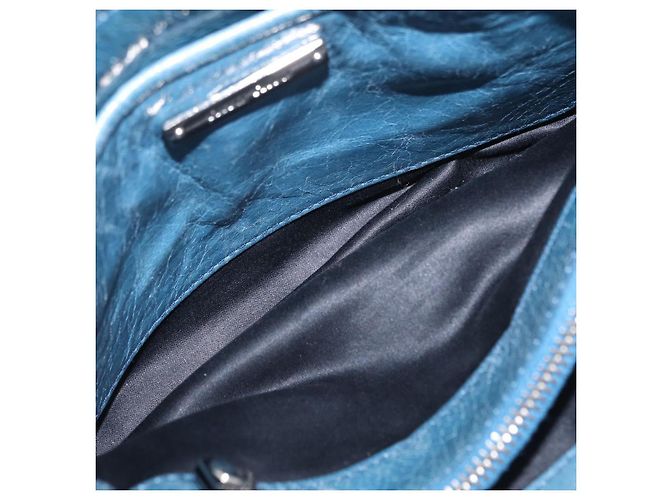 Miu Miu Matelasse Chain Shoulder Bag Vitellolux Blue Silver - vista 11