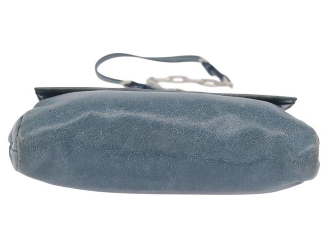 Miu Miu Matelasse Chain Shoulder Bag Vitellolux Blue Silver - vista 5