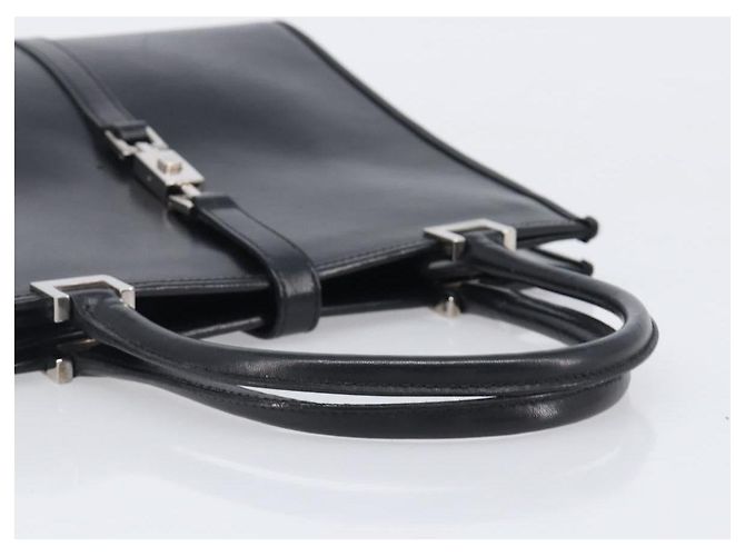 GUCCI Jackie Hand Bag Leather Black Silver 002 1065 - vista 7
