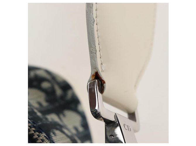Christian Dior Trotter Canvas Boston Bag PVC 2way Navy Silver - vista 10