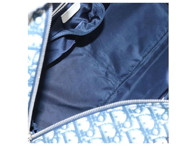 Christian Dior Trotter Canvas Boston Bag PVC 2way Navy Silver - vista 11