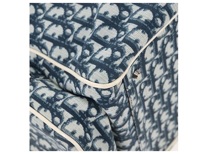 Christian Dior Trotter Canvas Boston Bag PVC 2way Navy Silver - vista 18