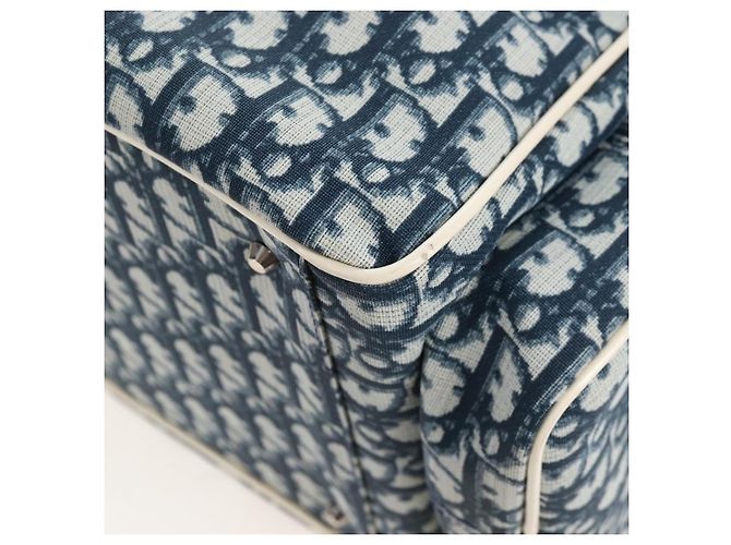 Christian Dior Trotter Canvas Boston Bag PVC 2way Navy Silver - vista 19