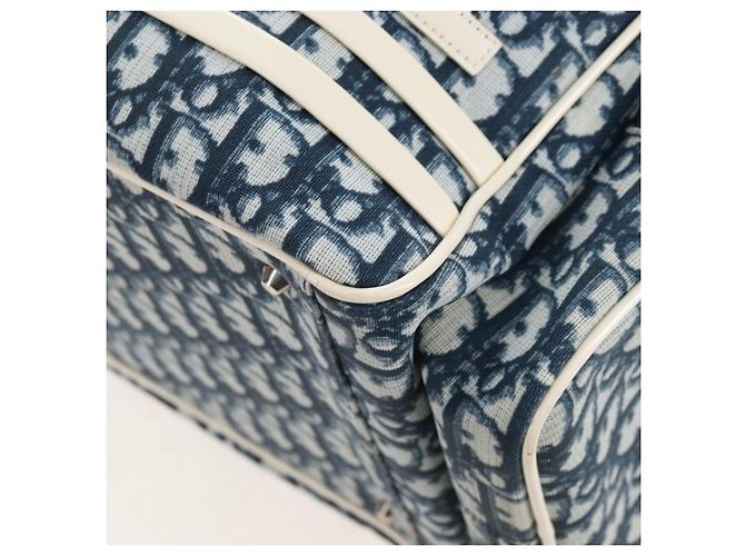 Christian Dior Trotter Canvas Boston Bag PVC 2way Navy Silver - vista 21