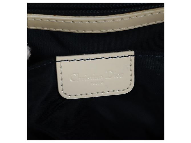 Christian Dior Trotter Canvas Boston Bag PVC 2way Navy Silver - vista 24