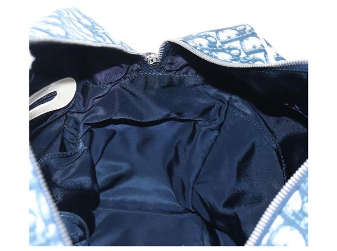 Christian Dior Trotter Canvas Boston Bag PVC 2way Navy Silver - vista 25