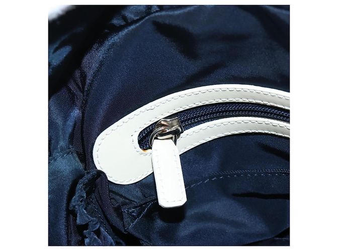 Christian Dior Trotter Canvas Boston Bag PVC 2way Navy Silver - vista 27