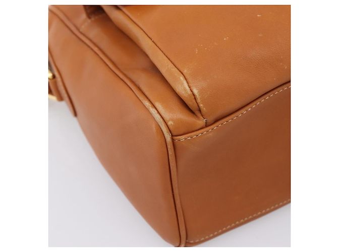 GUCCI Bamboo Shoulder Bag Leather Brown Gold - vista 11