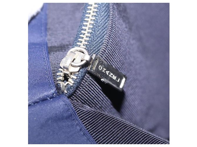 CHANEL Hand Bag Cotton jersey Navy Silver CC - vista 22