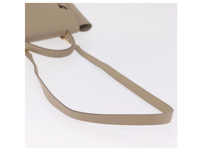 Céline CELINE Belt Bag Hand Bag Leather 2way Beige Gold Tone - vista 10