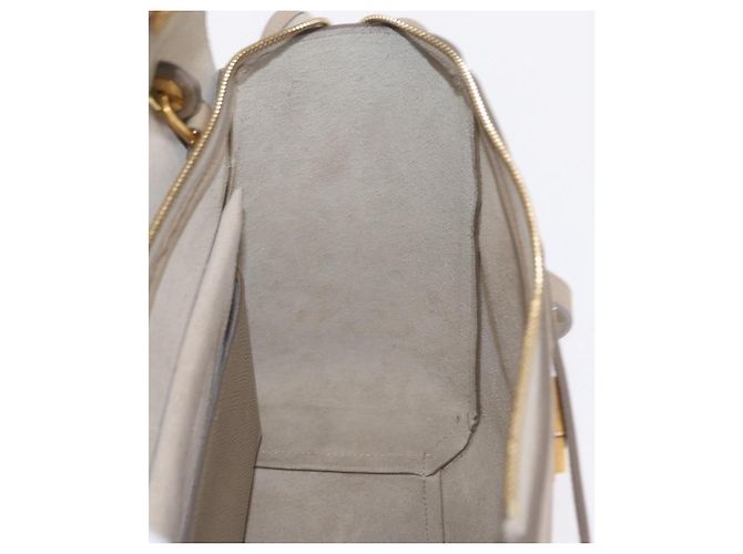 Céline CELINE Belt Bag Hand Bag Leather 2way Beige Gold Tone - vista 27