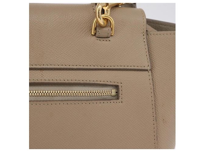 Céline CELINE Belt Bag Hand Bag Leather 2way Beige Gold Tone - vista 3