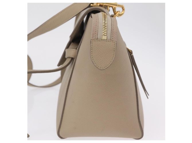 Céline CELINE Belt Bag Hand Bag Leather 2way Beige Gold Tone - vista 4