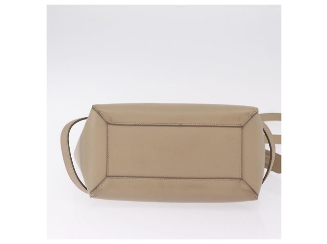 Céline CELINE Belt Bag Hand Bag Leather 2way Beige Gold Tone - vista 7