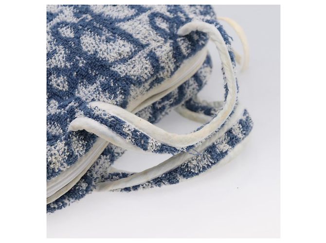 Christian Dior Trotter Canvas Hand Bag Pile Blue White - vista 10