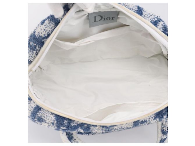 Christian Dior Trotter Canvas Hand Bag Pile Blue White - vista 12