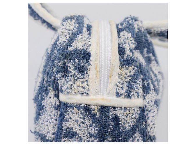 Christian Dior Trotter Canvas Hand Bag Pile Blue White - vista 5
