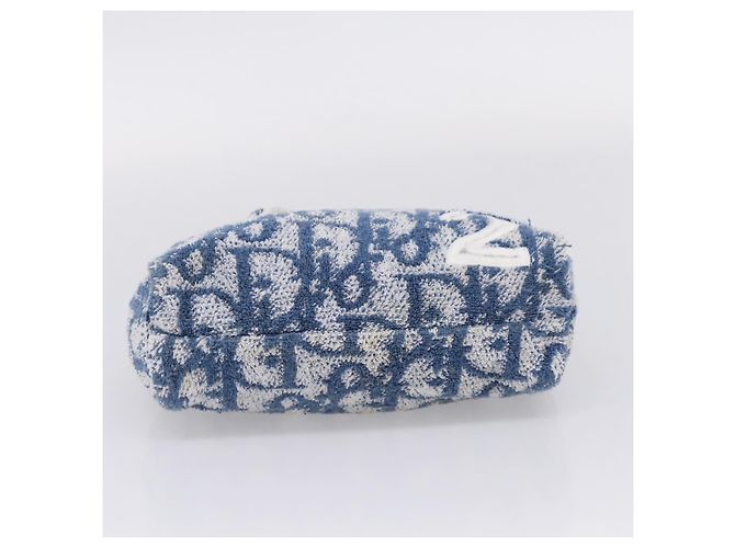 Christian Dior Trotter Canvas Hand Bag Pile Blue White - vista 6