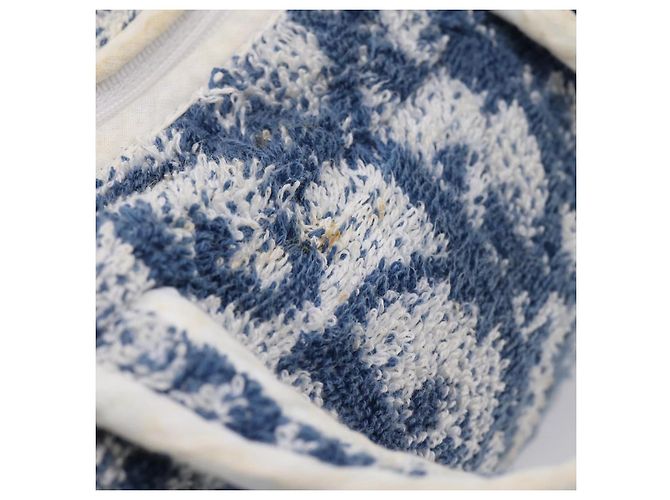 Christian Dior Trotter Canvas Hand Bag Pile Blue White - vista 9