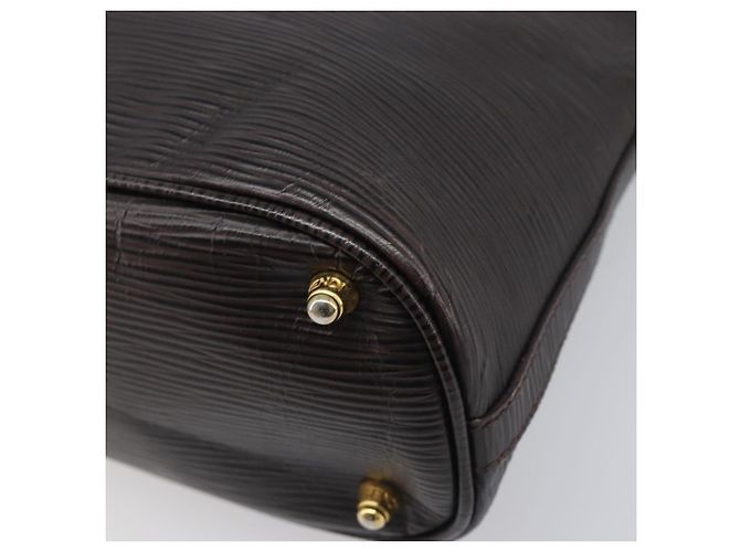 FENDI Hand Bag Leather Dark Brown Gold Tone - vista 15