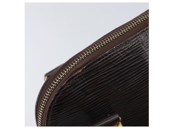 FENDI Hand Bag Leather Dark Brown Gold Tone - vista 9