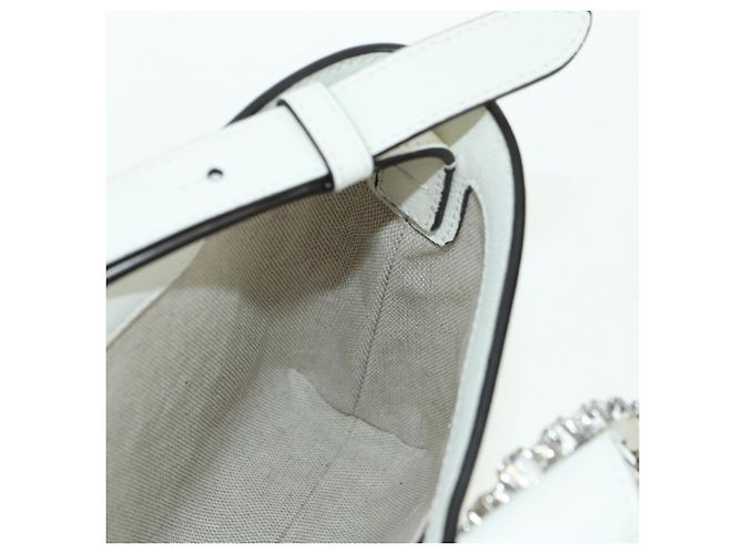 Jimmy Choo Cheri Crystal Hobo Shoulder Bag Leather White Silver - vista 22
