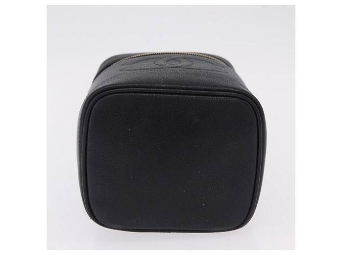 CHANEL Vanity Hand Bag Caviar Skin Black Gold CC - vista 10