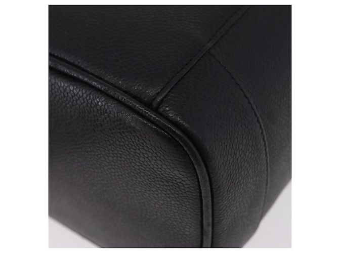 CHANEL Vanity Hand Bag Caviar Skin Black Gold CC - vista 15