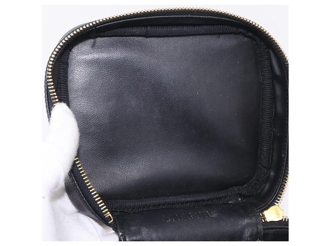 CHANEL Vanity Hand Bag Caviar Skin Black Gold CC - vista 18