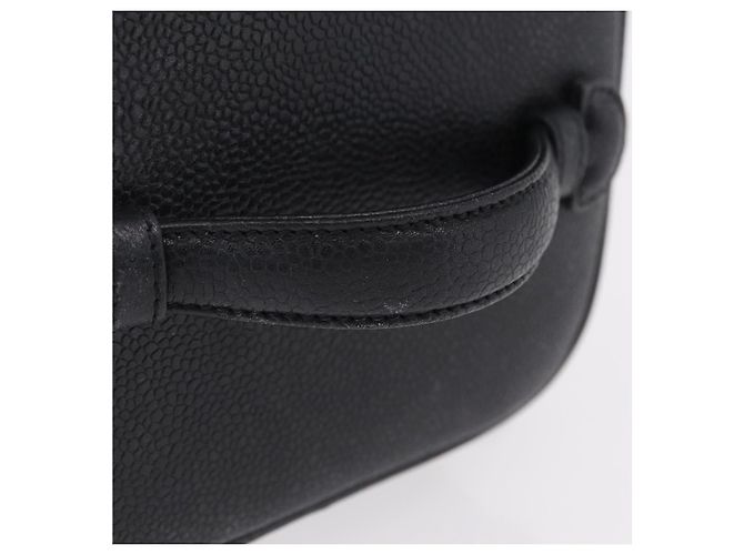CHANEL Vanity Hand Bag Caviar Skin Black Gold CC - vista 8