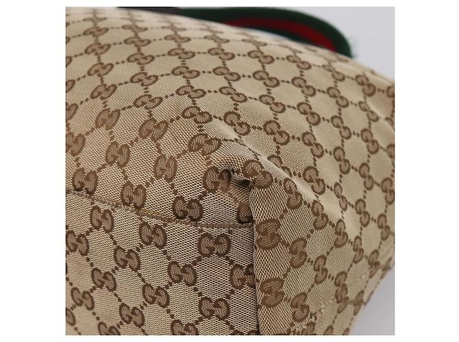 GUCCI GG Canvas Web Sherry Line Tote Bag Beige 155524 - vista 12