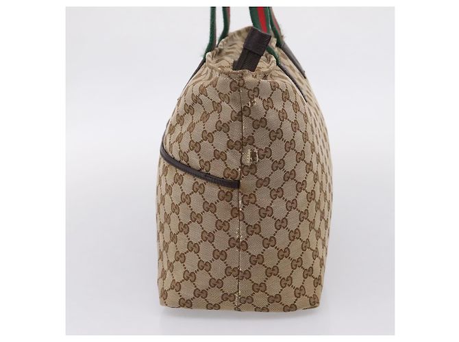 GUCCI GG Canvas Web Sherry Line Tote Bag Beige 155524 - vista 5
