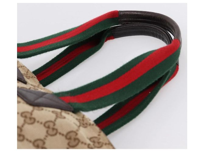 GUCCI GG Canvas Web Sherry Line Tote Bag Beige 155524 - vista 8