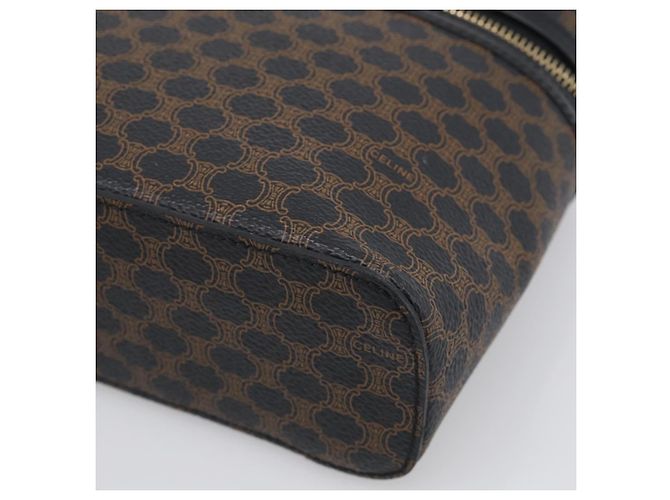 Céline CELINE Macadam Vanity Cosmetic Pouch PVC Black Gold Tone - vista 10