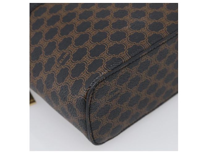 Céline CELINE Macadam Vanity Cosmetic Pouch PVC Black Gold Tone - vista 11