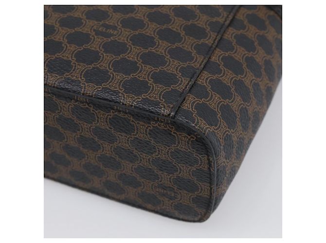Céline CELINE Macadam Vanity Cosmetic Pouch PVC Black Gold Tone - vista 12