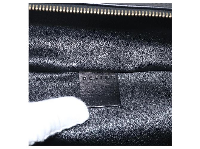 Céline CELINE Macadam Vanity Cosmetic Pouch PVC Black Gold Tone - vista 16