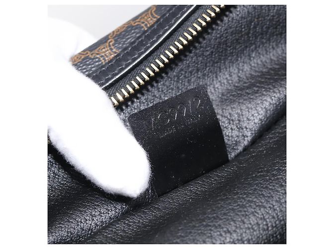 Céline CELINE Macadam Vanity Cosmetic Pouch PVC Black Gold Tone - vista 20