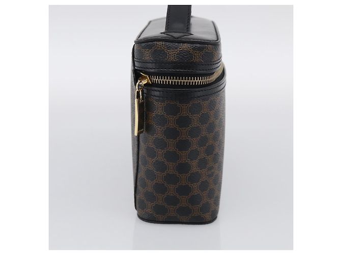 Céline CELINE Macadam Vanity Cosmetic Pouch PVC Black Gold Tone - vista 4