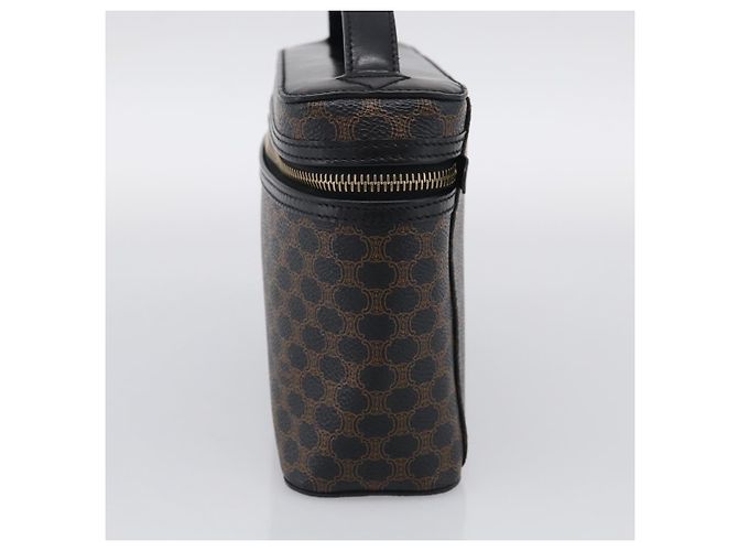 Céline CELINE Macadam Vanity Cosmetic Pouch PVC Black Gold Tone - vista 5