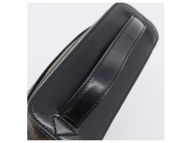 Céline CELINE Macadam Vanity Cosmetic Pouch PVC Black Gold Tone - vista 7