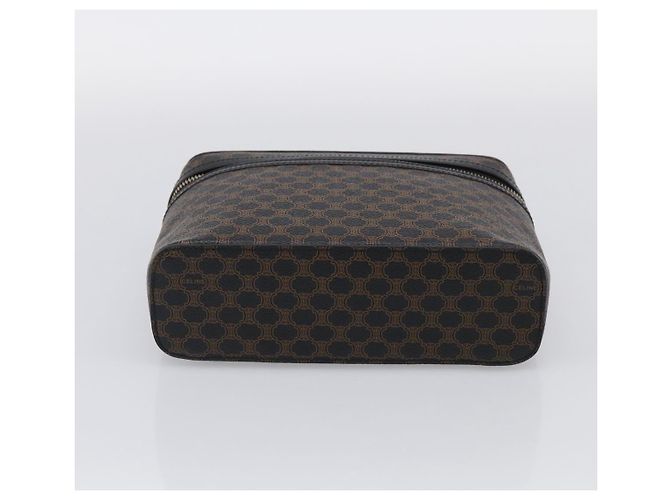 Céline CELINE Macadam Vanity Cosmetic Pouch PVC Black Gold Tone - vista 9